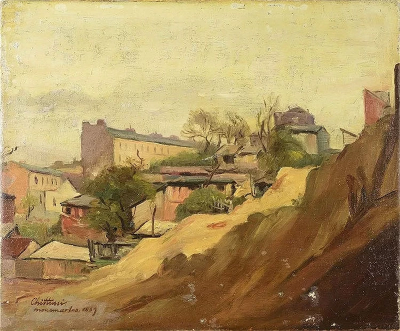 Edifici del quartiere storico di Montmartre a Parigi